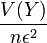 \frac{V(Y)}{n\epsilon ^2}