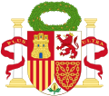 Coat of Arms of Spain-1868 Proposal with the Civic Crown.svg