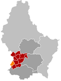 Localisation de Clemency dans le Luxembourg