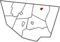 Map of Sullivan County Pennsylvania Highlighting Dushore.png