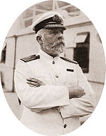 Le commandant Edward Smith, à bord de l’Olympic.