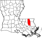 Situation de la paroisse de Tangipahoa en Louisiane
