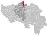 Situation de la commune au sein des arrondissement et province de Liège