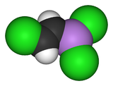 Formule de la lewisite (2-chloroethenyldichloroarsine) [1]