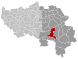 Situation de la ville dans la province de Liège