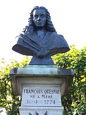Le buste de François Quesnay.