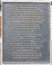 Plaque en hommage à Franz Jägerstätter à Berlin