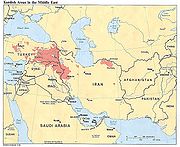 Territoires des Kurdes en 1986