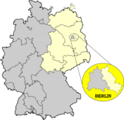 Le territoire de la RDA par rapport à l'Allemagne actuelle