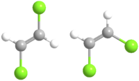       E-1,2-dichloroéthène (trans, à gauche) et Z-1,2-dichloroéthène (cis, à droite)