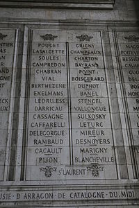 27e colonne de l’Arc de Triomphe de l’Etoile.