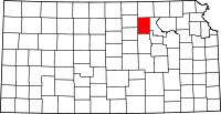 Map of Kansas highlighting Clay County.svg