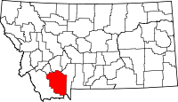 Map of Montana highlighting Madison County.svg
