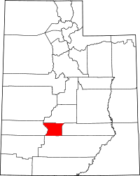 Localisation du comté de Piute sur la carte de l'État de l’Utah
