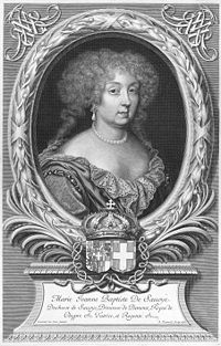 Portrait de Marie Jeanne Baptiste de Savoie par Robert Nanteuil, 1678