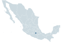 Localisation de l'État de Morelos (en rouge) à l'intérieur du Mexique
