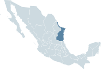 Localisation de l'État de Tamaulipas
