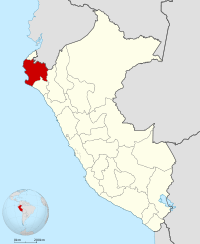Localisation de la région Piura