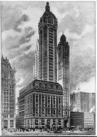 Le Singer Building en 1908