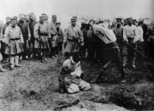 Exécution d'un espion lors de la guerre russo-japonaise, aux environs de Kaiyuan en Chine, en 1905