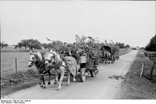 Photo d'un chariot militaire en 1944