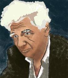 Portrait du philosophe français Jacques Derrida.