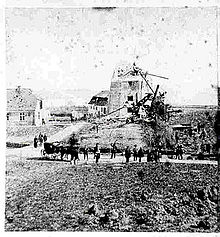 Vue du moulin de Dybbøl après la bataille