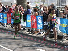Gharib and Bouramdane, London Marathon 2011.jpg