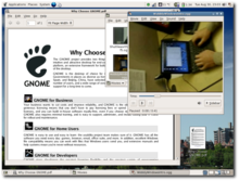 Capture d’écran d’un bureau fonctionnant avec GNOME