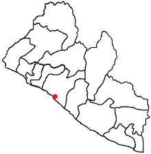 Buchanan sur la carte administrative du Libéria