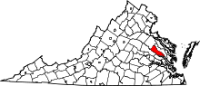 Map of Virginia highlighting King William County.svg