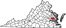 Map of Virginia highlighting New Kent County.svg