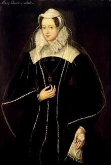 détail de tableau, femme en buste, en riche costume du XVIe siècle