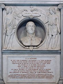 Monument funéraire de Just Florimond de la Tour Maubourg en l'église Saint-Louis des français à Rome