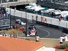 Photo d'anciennes monoplaces lors du Grand Prix historique de Monaco qui précède l'épreuve officielle