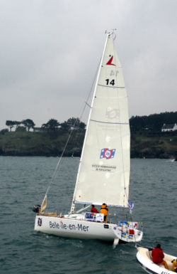 Figaro II lors du départ du Trophée BPE à Belle-Île-en-Mer