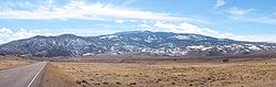 Boulder Mountain vue de l'ouest le long de la Utah State Route 24.