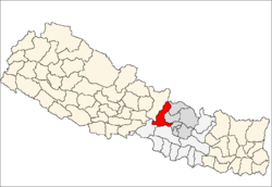 Localisation du district de Dhading