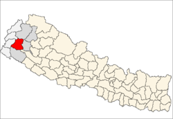 Localisation du district de Doti