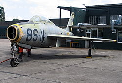 F-84F aux couleurs belge conservé à KB