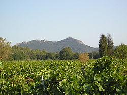 Vue du Fenouillet depuis le domaine de La Castille, à La Crau