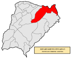 Localisation du département de Ituzaingó en Argentine