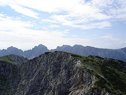 Le sommet du Vordere Kesselschneid (au premier plan)