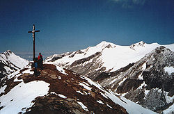 Vue du sommet du Kreuzspitze.