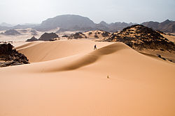 Le désert de Libye où eut lieu l'accident des deux aviateurs