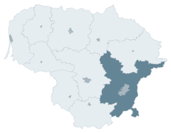 Localisation de l'apskritis de Vilnius
