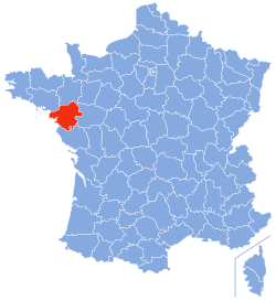 Localisation de la Loire-Atlantique en France
