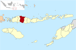 Situation de Manggarai Timur dans les petites îles de la Sonde orientales.
