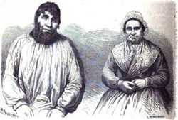 représentation de Marie-Anne Martinet avec son mari, Martin Dumollard, en 1861.