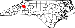 Map of North Carolina highlighting Caldwell County.svg